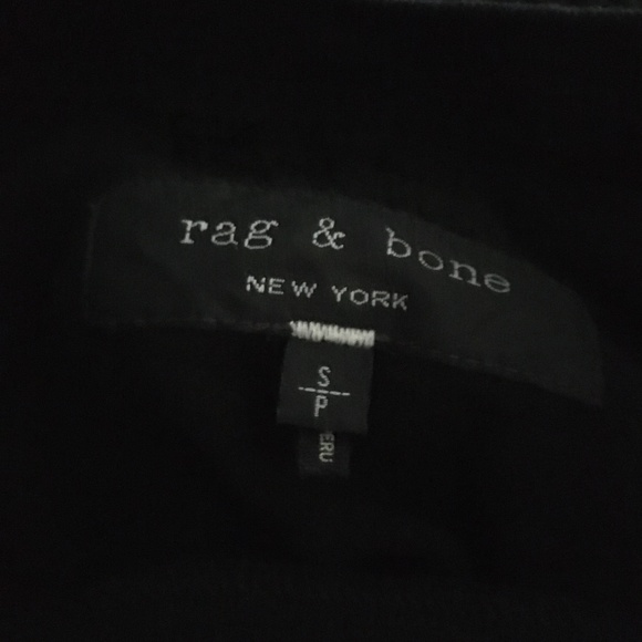 RAG & BONE Black + White Graphic Cotton Crew Tee S - Picture 3 of 4